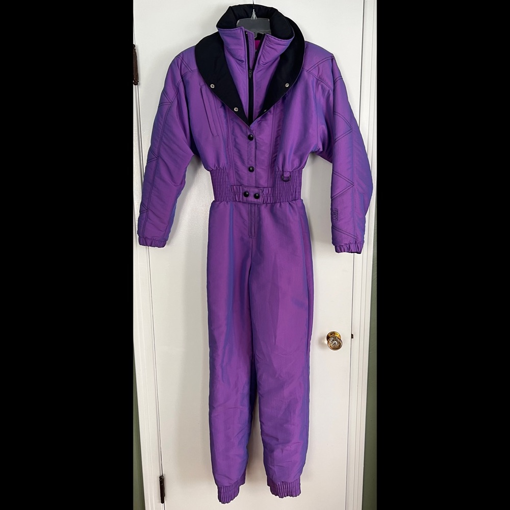 Nils 80’s 90’s Purple Iridescent Vintage Ski Snowsuit Small